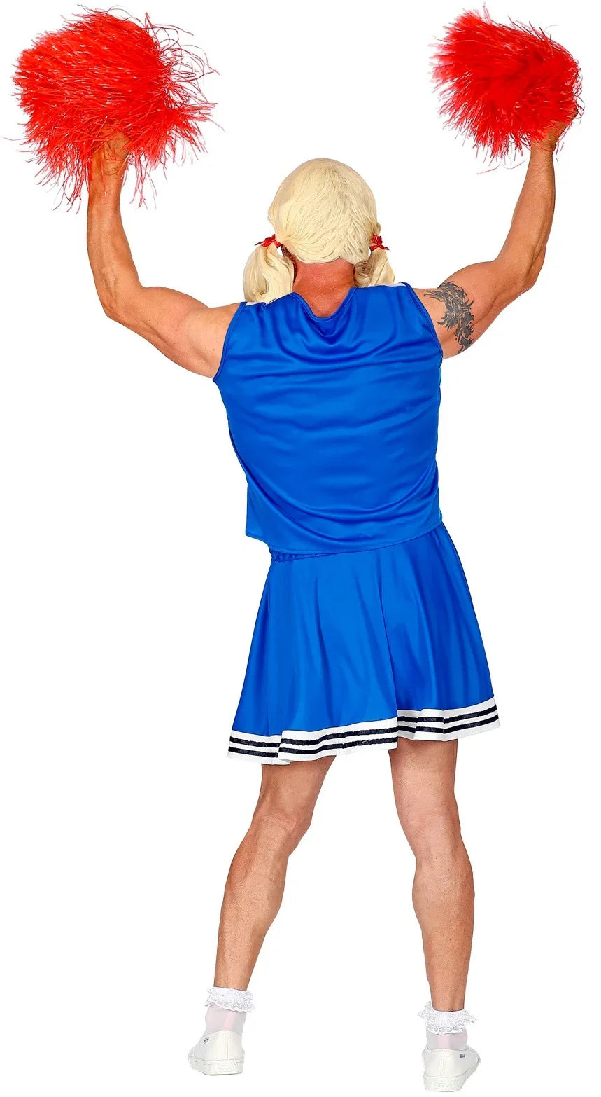 Disfraz de Animadora Azul y Blanco para Hombre Animadoras Widmann